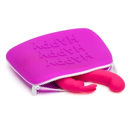 Happy Rabbit Storage Zip Bag Large Silicone Purple 25.4x17.8cm