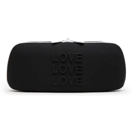 Happy Rabbit LOVE Storage Zip Bag Medium Black - Secure Silicone Case