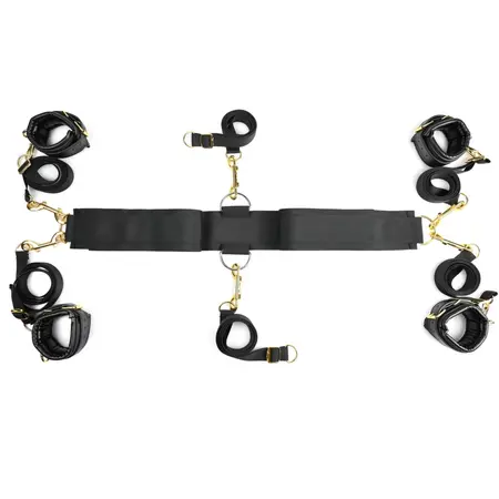 Sportsheets Under the Bed Restraint System Special Edition, 6 Points, Gold Hardware