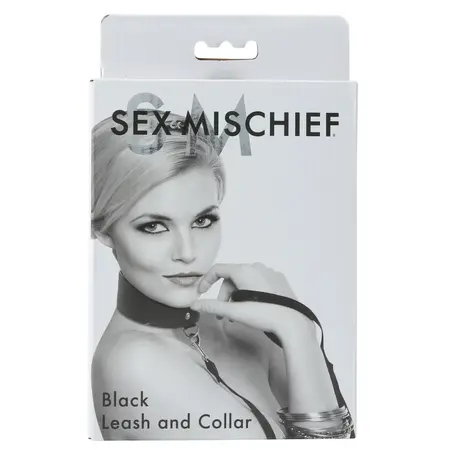 Sportsheets S&M Adjustable Black Collar with 48-inch Lead