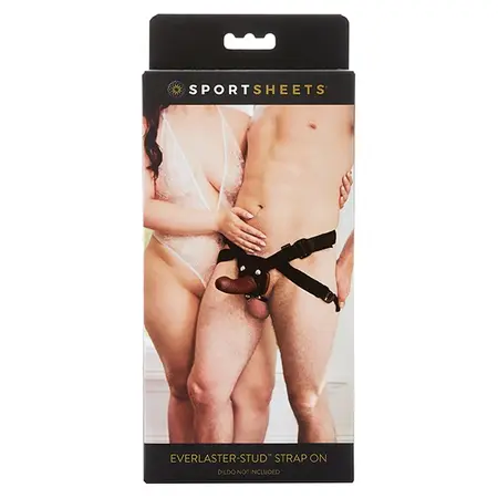 Sportsheets Everlaster Stud Harness - Adjustable Comfort System, Black