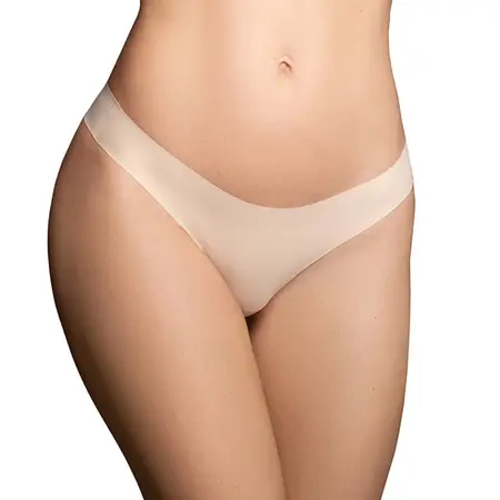 Bye Bra Invisible Brazilian Briefs 2-Pack Nude & Black Size M
