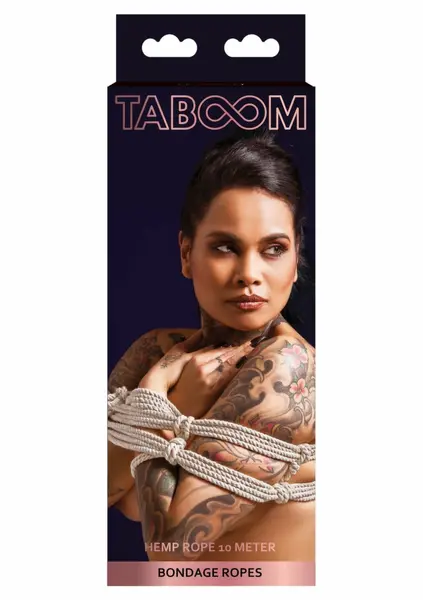 TABOOM Hemp Rope 10 Meter 7mm Natural Durable Bondage Cord