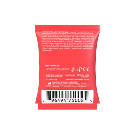 System JO H2O Watermelon Lubricant Sachet 5 ml - Water-Based Formula