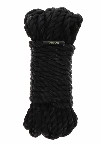 TABOOM Bondage Rope 10 Meter 7 mm - Soft Skin-Friendly Black Cord