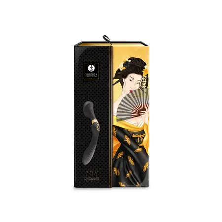 Shunga ZOA Black Intimate Multi-Zone Vibrating Massager 27cm
