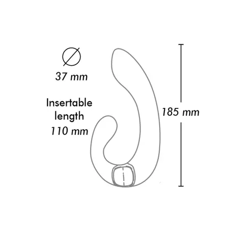 Shunga MIYO Black Dual Motor Silicone Intimate System 185mm