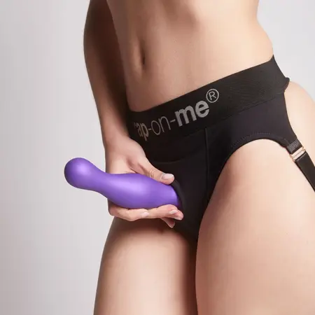 Strap-On-Me Curvy Plug Model L Metallic Purple - Liquid Silicone & Suction Cup