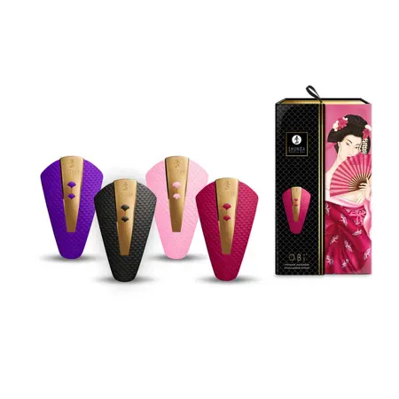 Shunga Obi Intimate Massager Raspberry - Rechargeable, 80g, 115×75×30mm
