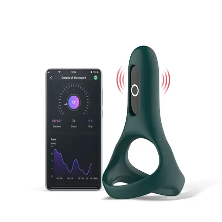 Magic Motion Rise Green - Dual Silicone Intimate Ring, App-Controlled