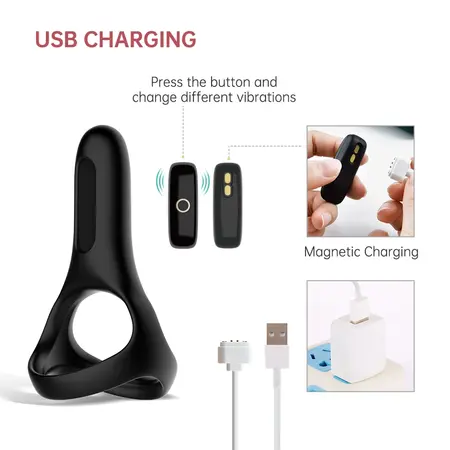 Magic Motion Rise Black - Double Intimate Ring with App Control