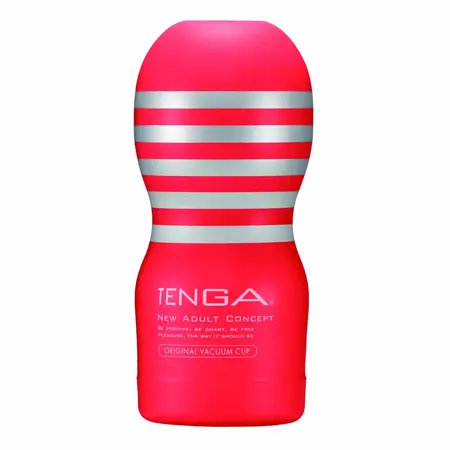 Tenga Original Vacuum Cup Medium Intimate Stimulation System Red-White