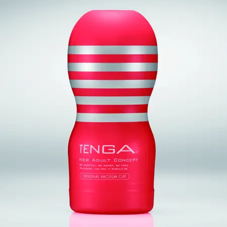 Tenga Original Vacuum Cup Medium Intimate Stimulation System Red-White