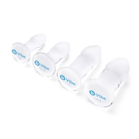 b-Vibe Glass Dilators Set 4-Piece - Borosilicate, Tapered, Multi-Size