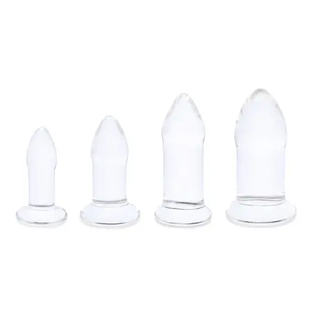b-Vibe Glass Dilators Set 4-Piece - Borosilicate, Tapered, Multi-Size