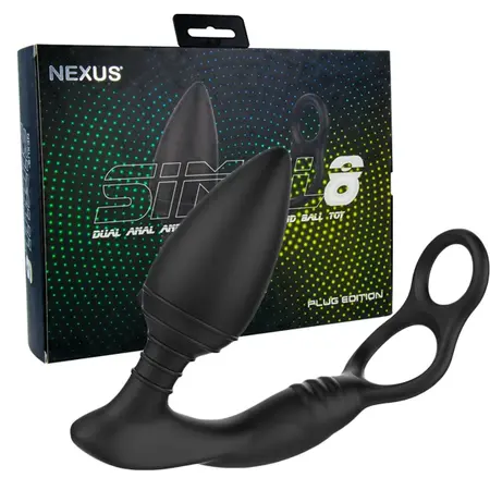 Nexus Simul8 Plug Edition Intimate Dual Stimulation Device, Black