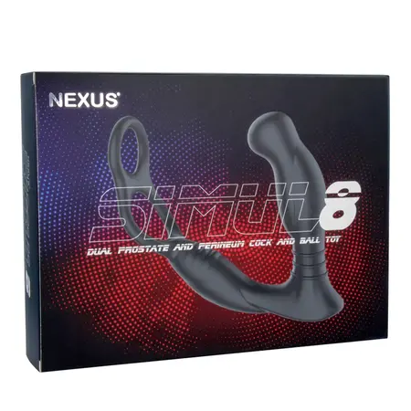 Nexus Simul8 Silicone Dual-Action Intimate System, Rechargeable, Black