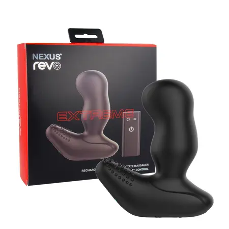 Nexus Revo Extreme Silicone Rotating Intimate Machine, Black, Large