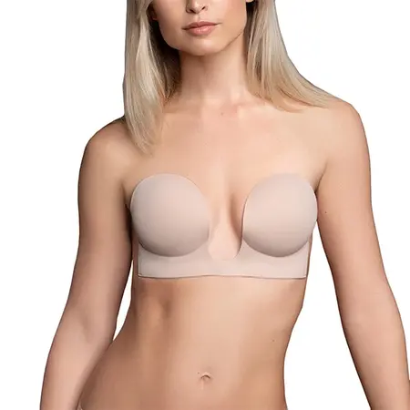 Bye Bra Seamless U-Style Nude Bra Cup D - Invisible, Strapless Solution