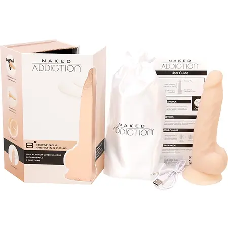 BMS Factory Naked Addiction Rotating Intimate Device 20cm Vanilla