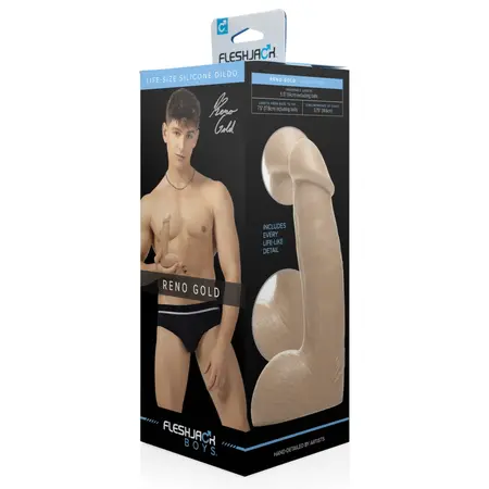 Fleshjack Boys Reno Gold Silicone Model - Platinum Grade, 19 cm