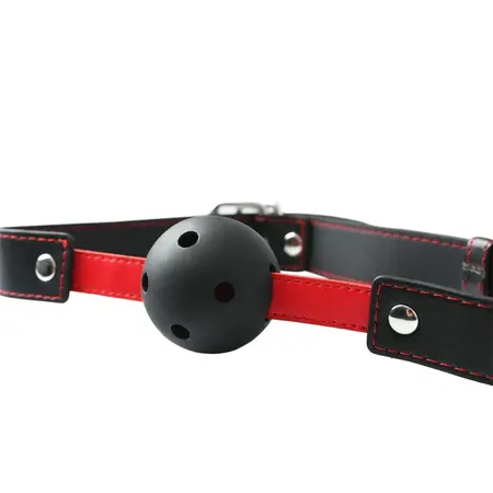 Sportsheets S&M Hush Ball Gag - Adjustable Breathable Model, Black