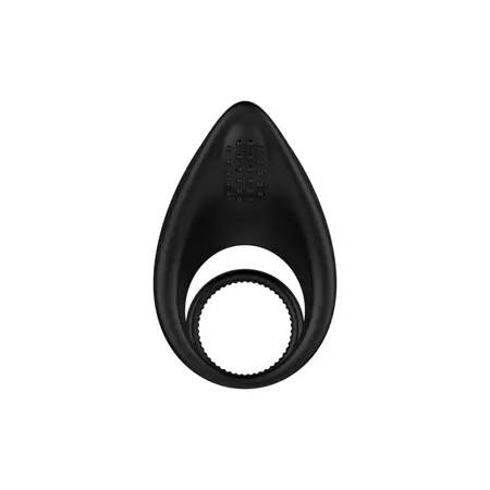 Nexus Enhance Rechargeable Dual Vibrating Intimate Ring - Black Silicone