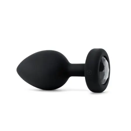 b-Vibe Vibrating Jewel Plug XXL Black - 15 Modes, USB Rechargeable, 12.2 cm
