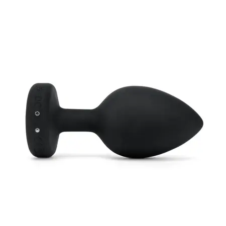 b-Vibe Vibrating Jewel Plug XXL Black - 15 Modes, USB Rechargeable, 12.2 cm