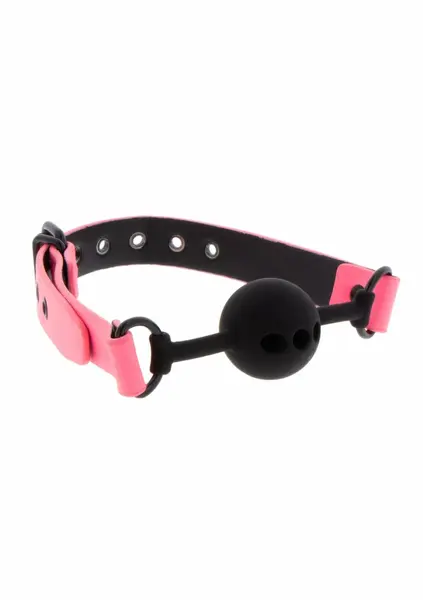TABOOM Glow in the Dark Ball Gag Adjustable Silicone Black