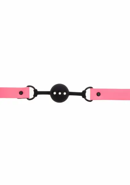 TABOOM Glow in the Dark Ball Gag Adjustable Silicone Black