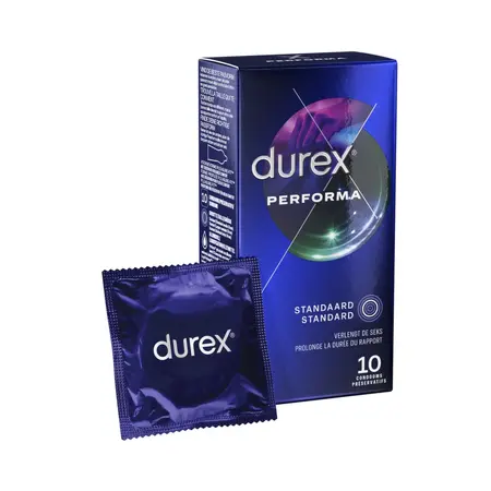 Durex Performa 10pcs Premium Delay System Latex Condoms 56mm
