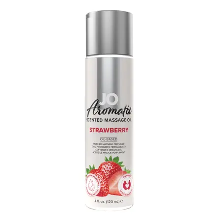 System JO Aromatix Massage Oil Strawberry 120ml - Vegan Formula