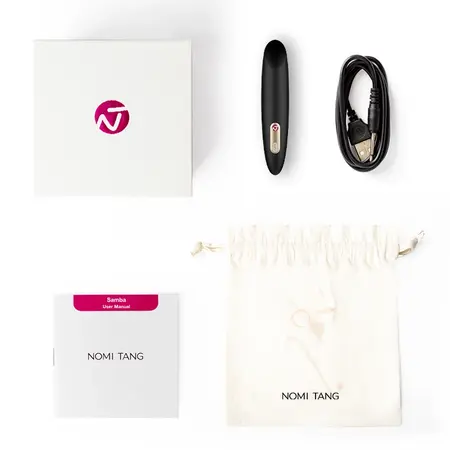 Nomi Tang Samba Heating Compact Vibrator - USB Rechargeable, Blue, 112 mm
