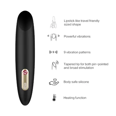 Nomi Tang Samba Heating Compact Vibrator - USB Rechargeable, Blue, 112 mm
