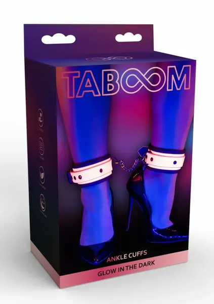 TABOOM Glow in the Dark Ankle Cuffs Vegan Leather Adjustable