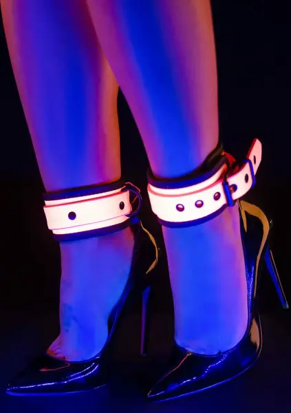 TABOOM Glow in the Dark Ankle Cuffs Vegan Leather Adjustable