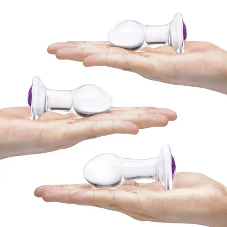 Glas Bling Bling Glass Anal Training Kit 3-Piece - Graduated Sizes