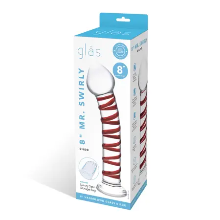 Glas Mr. Swirly Glass Model 20.3 cm - Spiral Textured, Curved Design