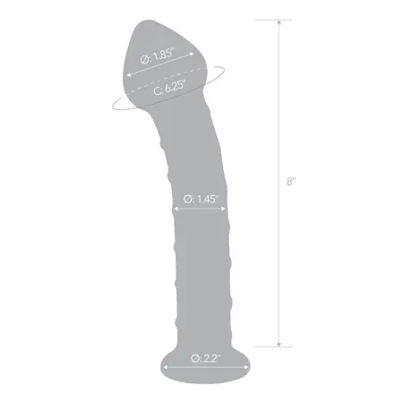 Glas Mr. Swirly Glass Model 20.3 cm - Spiral Textured, Curved Design