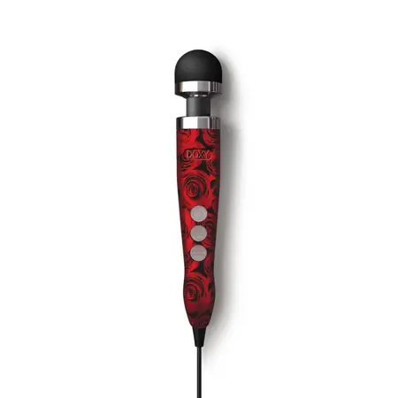 Doxy Number 3 Wand Massager Rose Pattern EU Plug 28cm Metal Body