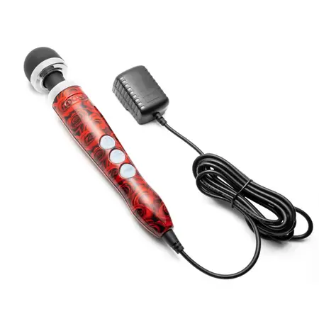 Doxy Number 3 Wand Massager Rose Pattern EU Plug 28cm Metal Body