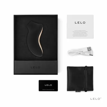 LELO Sona 2 Black - Sonic Wave Intimate Wellness Massager, Waterproof