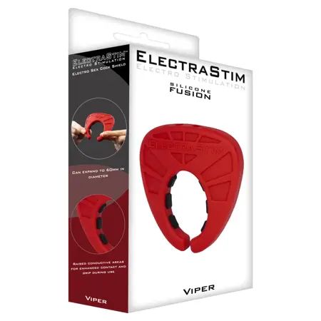 ElectraStim Silicone Fusion Viper Intimate Electro Shield 60mm Red-Black
