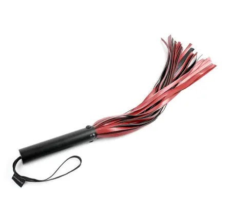 Sportsheets Saffron Series Flogger - Long Faux Leather, Metal Handle