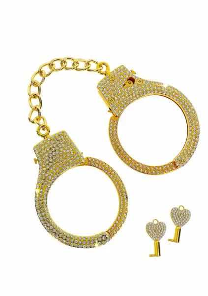 DIAMOND Wrist Cuffs Gold - Adjustable Gold-Plated Model with Rhinestones