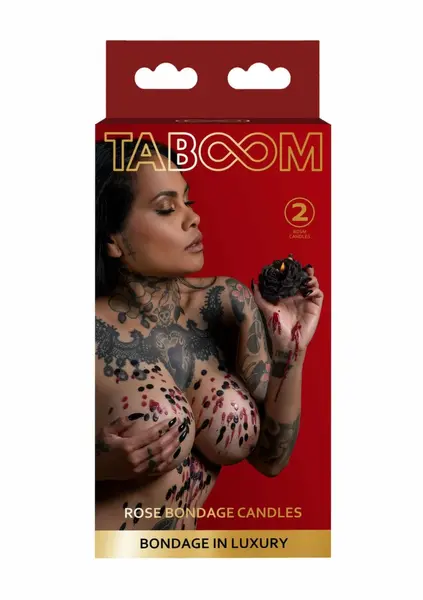 TABOOM Rose Japanese Drip Candle Set 2 pcs - Black & Burgundy, Low-Temp