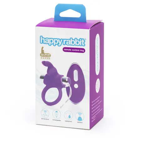 Happy Rabbit Remote Silicone Intimate Ring with 30 Vibration Modes