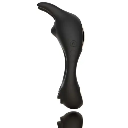FeelzToys Zeus Black Dual Motor Silicone Intimate Ring, Waterproof