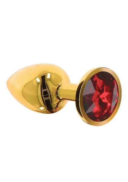 TABOOM Plug With Diamond Jewel M Gold Aluminium Red Crystal
